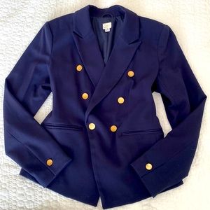 Navy Double Breasted Blazer Gold Buttons